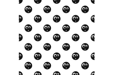 Surprised smile pattern vector seamless