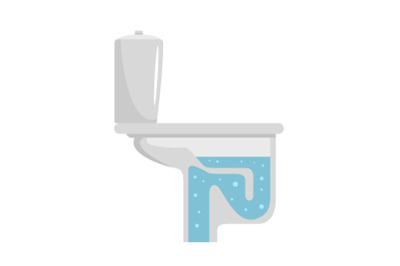 Toilet equipment icon, flat style