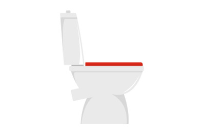 Home toilet icon, flat style