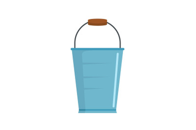 Bucket icon, flat style