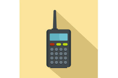 Radio station icon, flat style