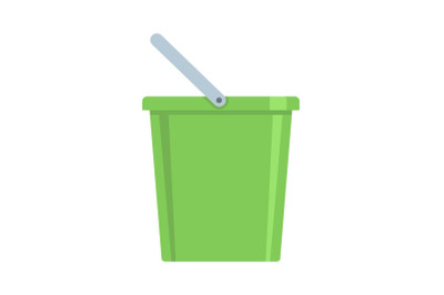 Domestic bucket icon, flat style