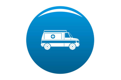 Fast ambulance icon vector blue