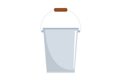 Home bucket icon, flat style