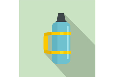 Thermos bottle icon, flat style