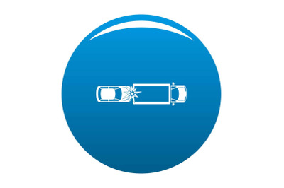 Car injury icon vector blue