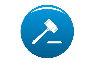 Auction gavel icon vector blue