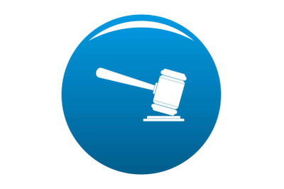 Judge gavel icon vector blue