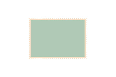Empty postage stamp icon, flat style