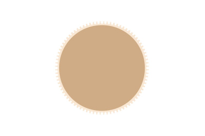 Round postage stamp icon, flat style