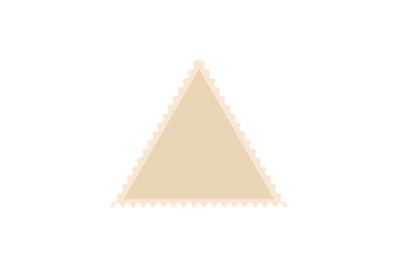 Small postage stamp icon, flat style
