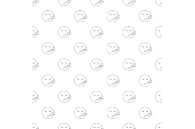 Sleep smile pattern vector seamless