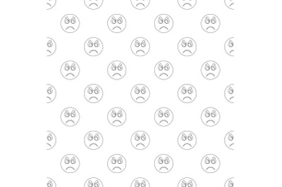 Angry smile pattern vector seamless