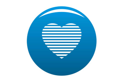 Warm heart icon vector blue