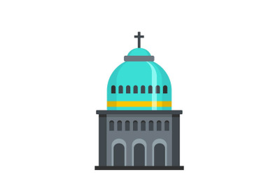 Muslim church icon, flat style