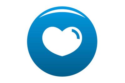 Loving heart icon vector blue