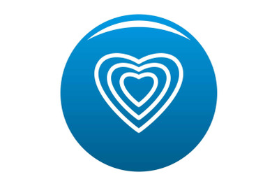 Human heart icon vector blue