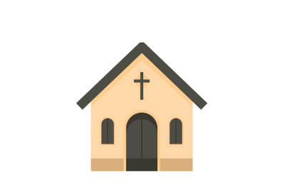 Catholic church icon, flat style