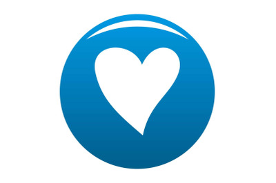 Cruel heart icon vector blue