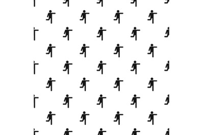 Stick figure stickman pattern vector seamless