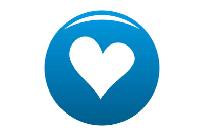 Evil heart icon vector blue