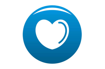 Poisoned heart icon vector blue