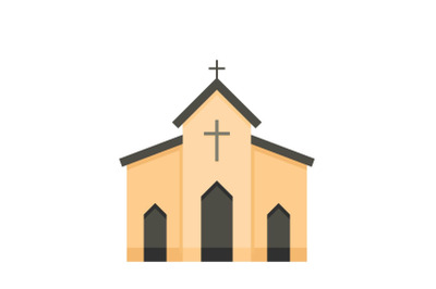 Chapel icon, flat style