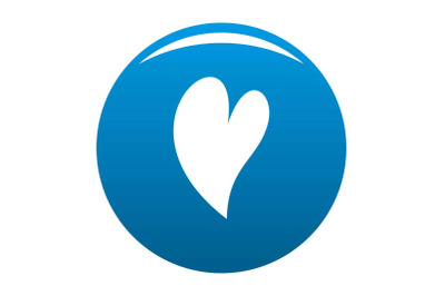 Deaf heart icon vector blue