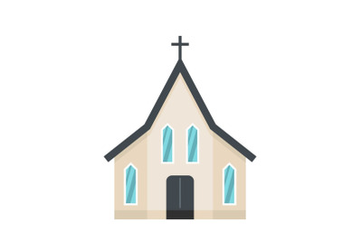 Easter church icon, flat style