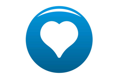 Magnanimous heart icon vector blue