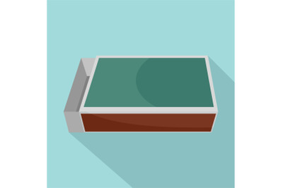 Matches box icon, flat style