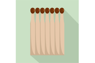 Wood matches icon, flat style