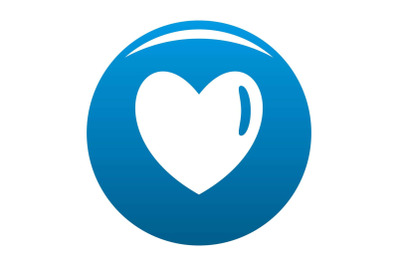 Warm human heart icon vector blue