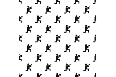 Stick figure stickman pattern vector seamless