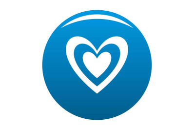 Masculine heart icon vector blue