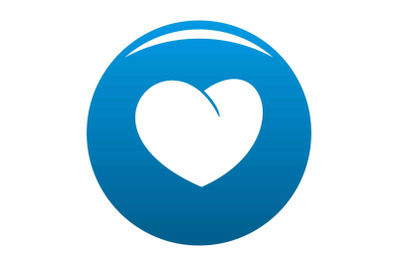 Angelic heart icon vector blue