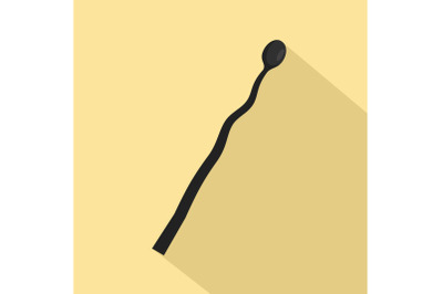 Burned match icon, flat style