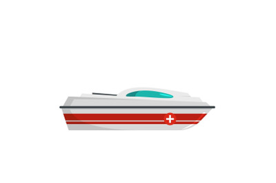 Boat icon, flat style
