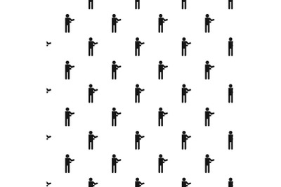 Stick figure stickman pattern vector seamless