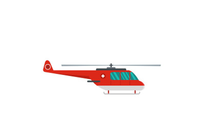 Helicopter icon, flat style