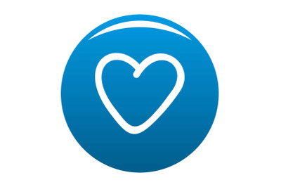 Greedy heart icon vector blue