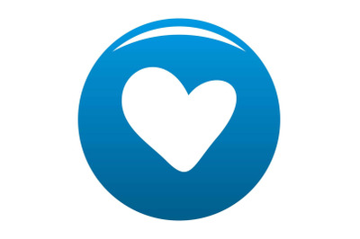 True heart icon vector blue
