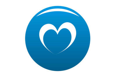Frantic heart icon vector blue