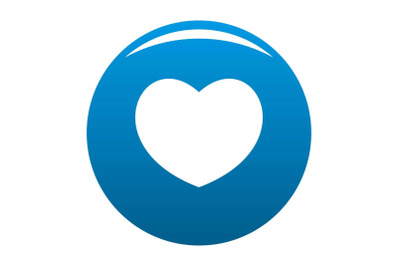 Sympathetic heart icon vector blue