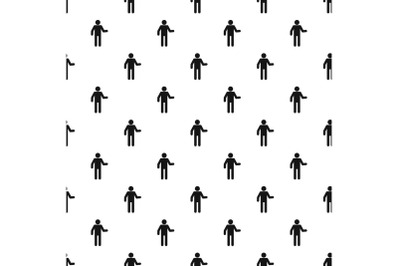 Stick figure stickman pattern vector seamless