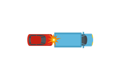 Car injury icon, flat style