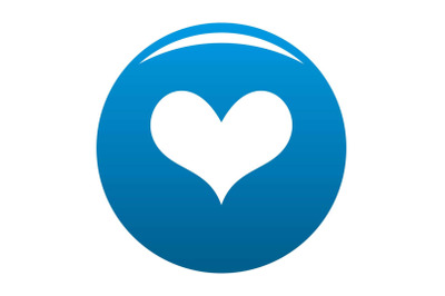 Gustatory heart icon vector blue