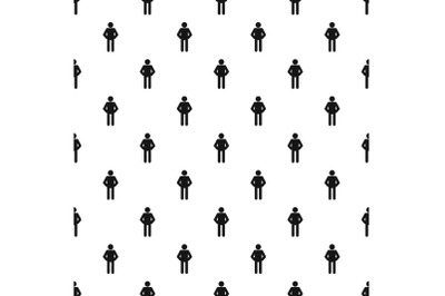 Stick figure stickman pattern vector seamless