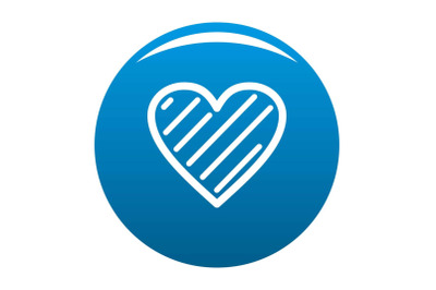 Simple heart icon vector blue