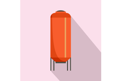 Reserve tank of water icon, flat style